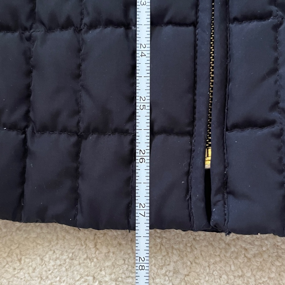J. Crew Quilted Black Jacket Size Medium 60% Down Filling Zip Front - Picture 11 of 11